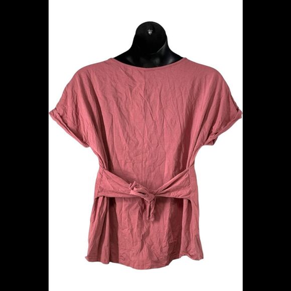 Eden & Ivy Cuffed Dolman Sleeved T-Shirt Sunset Pink - Regular - Picture 2 of 2